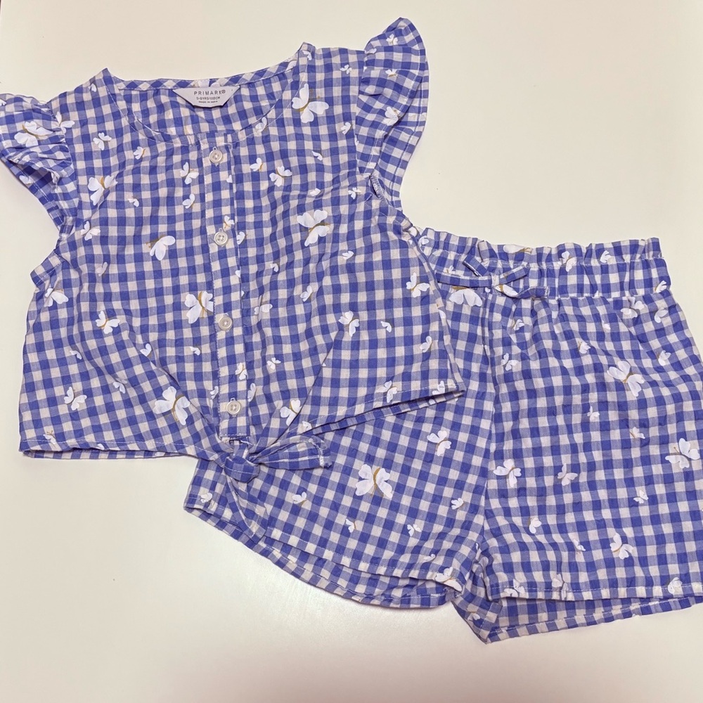 Primark Blue and White Kids Matching Set